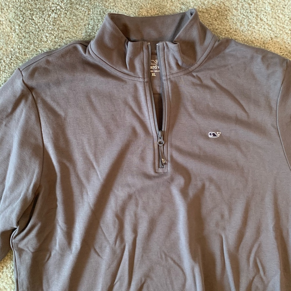 Vineyard Vines Men’s Performance 1/4 Zip in Gray